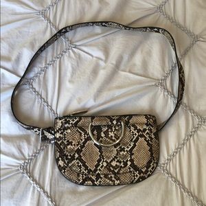 ZARA SNAKESKIN FANNY PACK